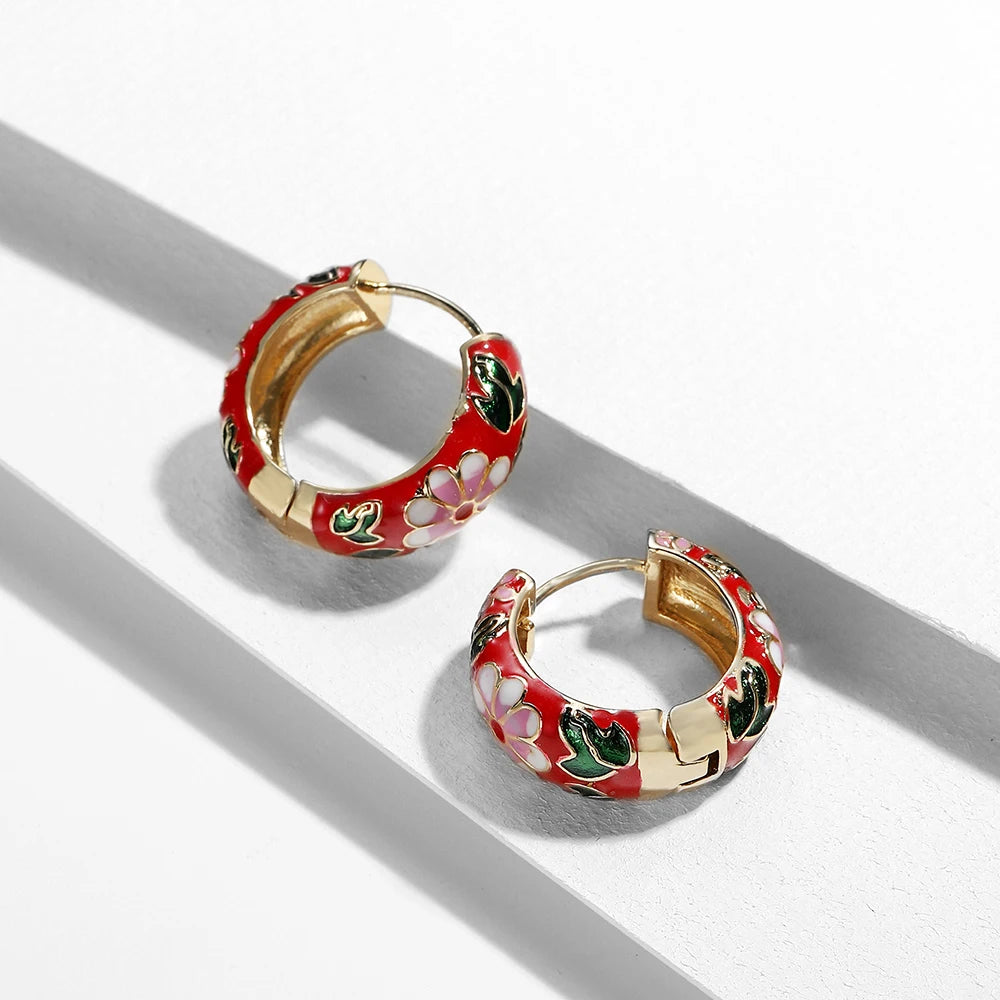 Spring Floral Blush Earrings